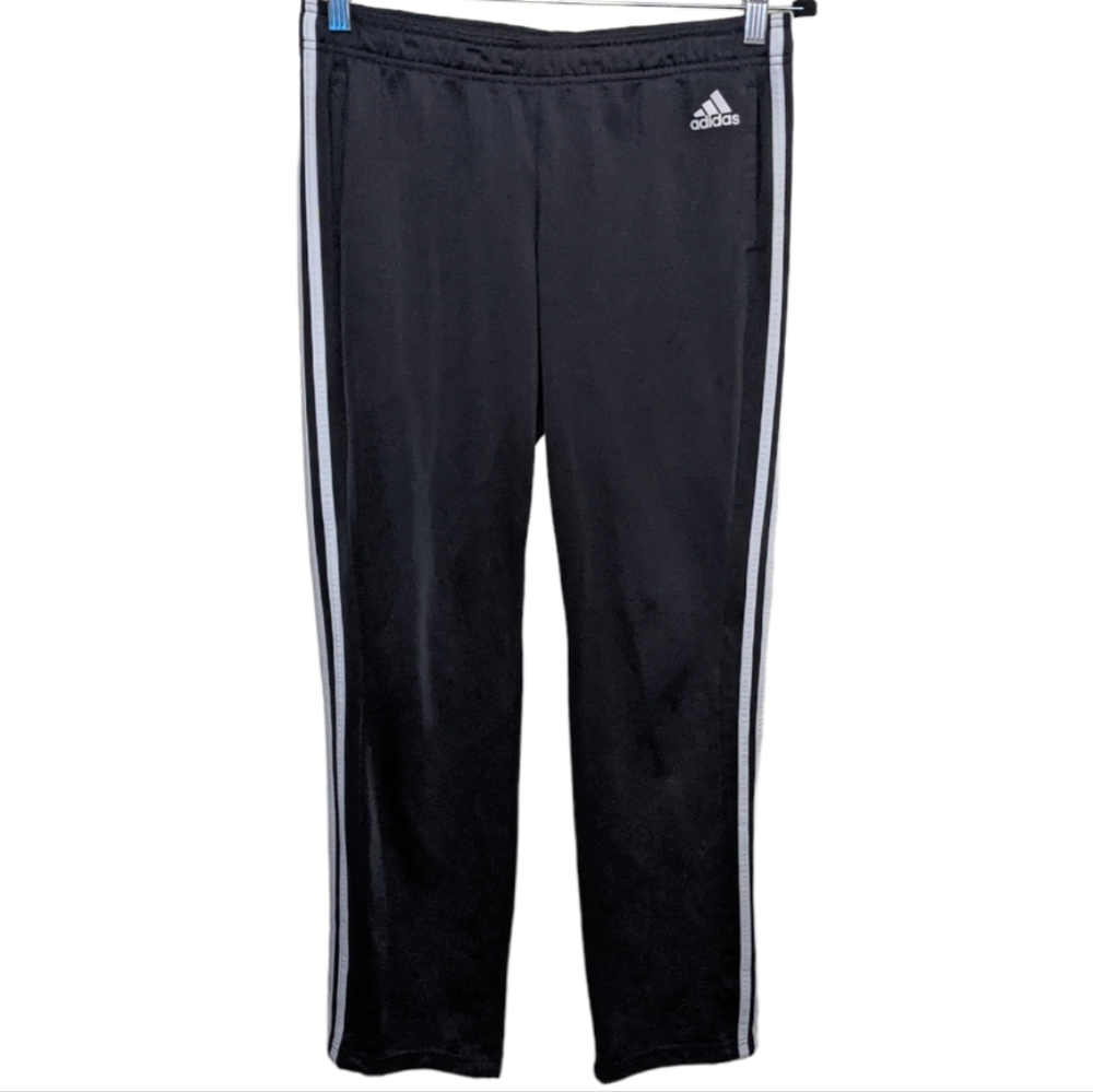 Adidas Black Track Pants w/ Stripes Size M 🖤🤍